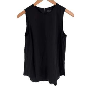 Theory Women's Black Bringam Crepe Sleeveless Top Size P (0) NWT $195